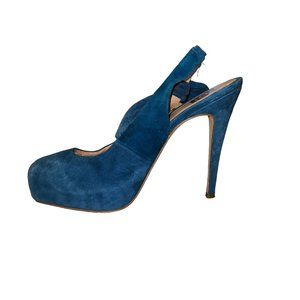 Dolce Vita DV Teal Blue Green Suede Platform Stilettos Size 9.5